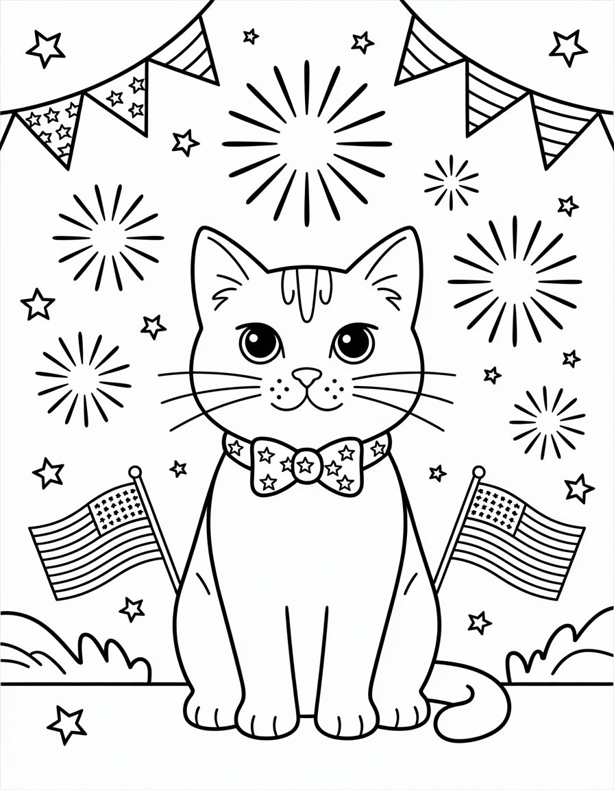 Fourth of July Cat